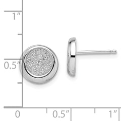Sophia Jewelers Sterling Silver 38 Stone CZ Circle Button Earrings