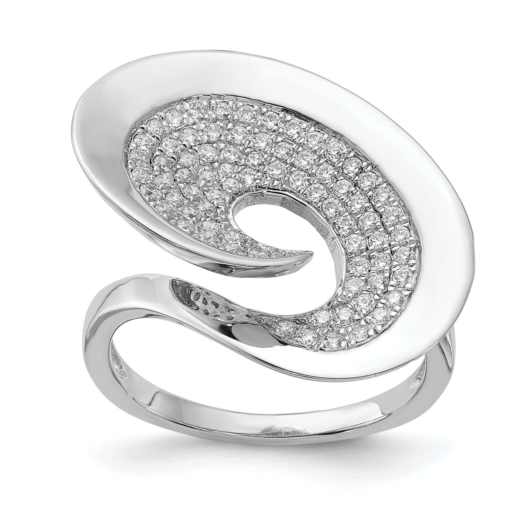 Brilliant Embers Sterling Silver Polished Fancy CZ Ring Main image