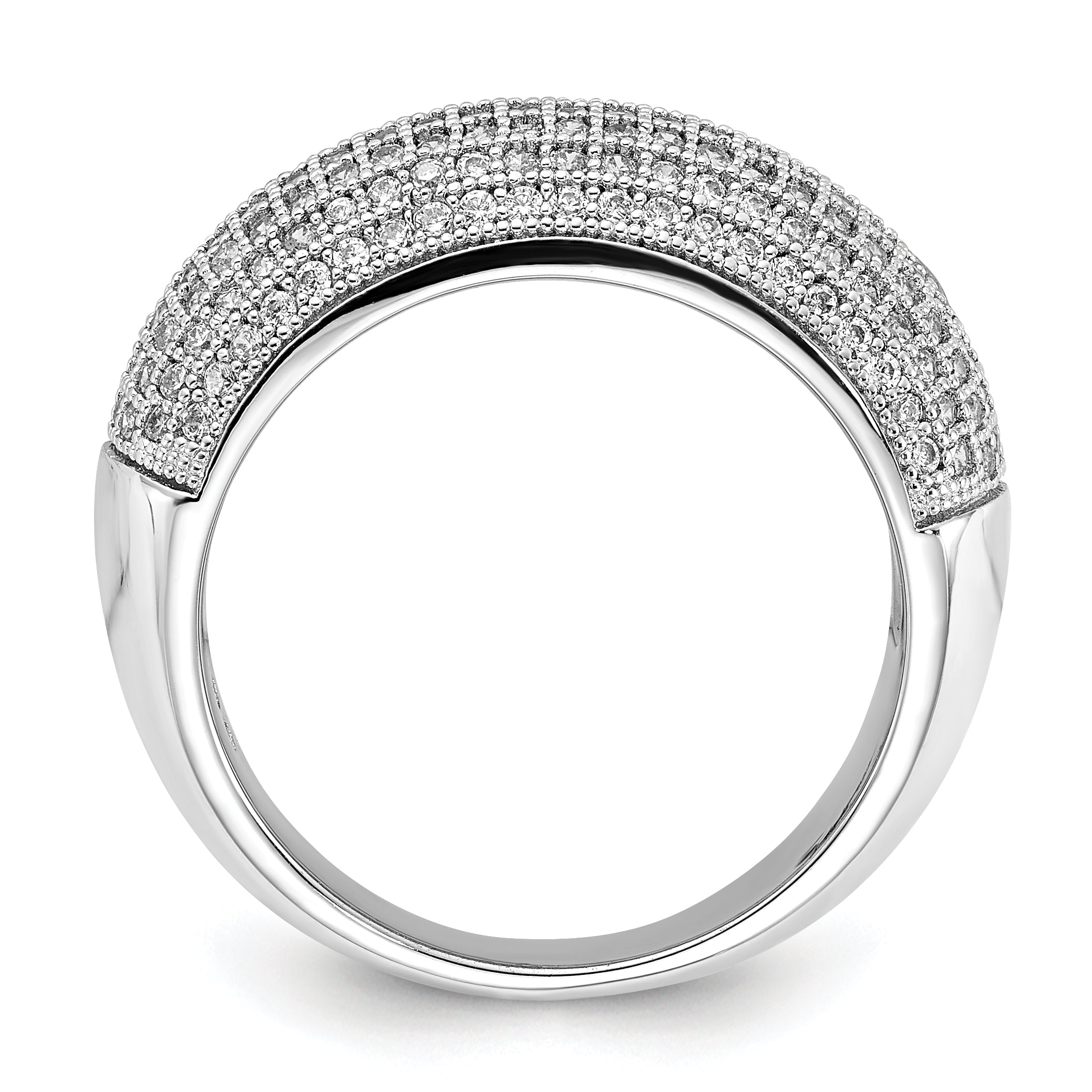 Sterling Silver & CZ Brilliant Embers Polished Ring Secondary image