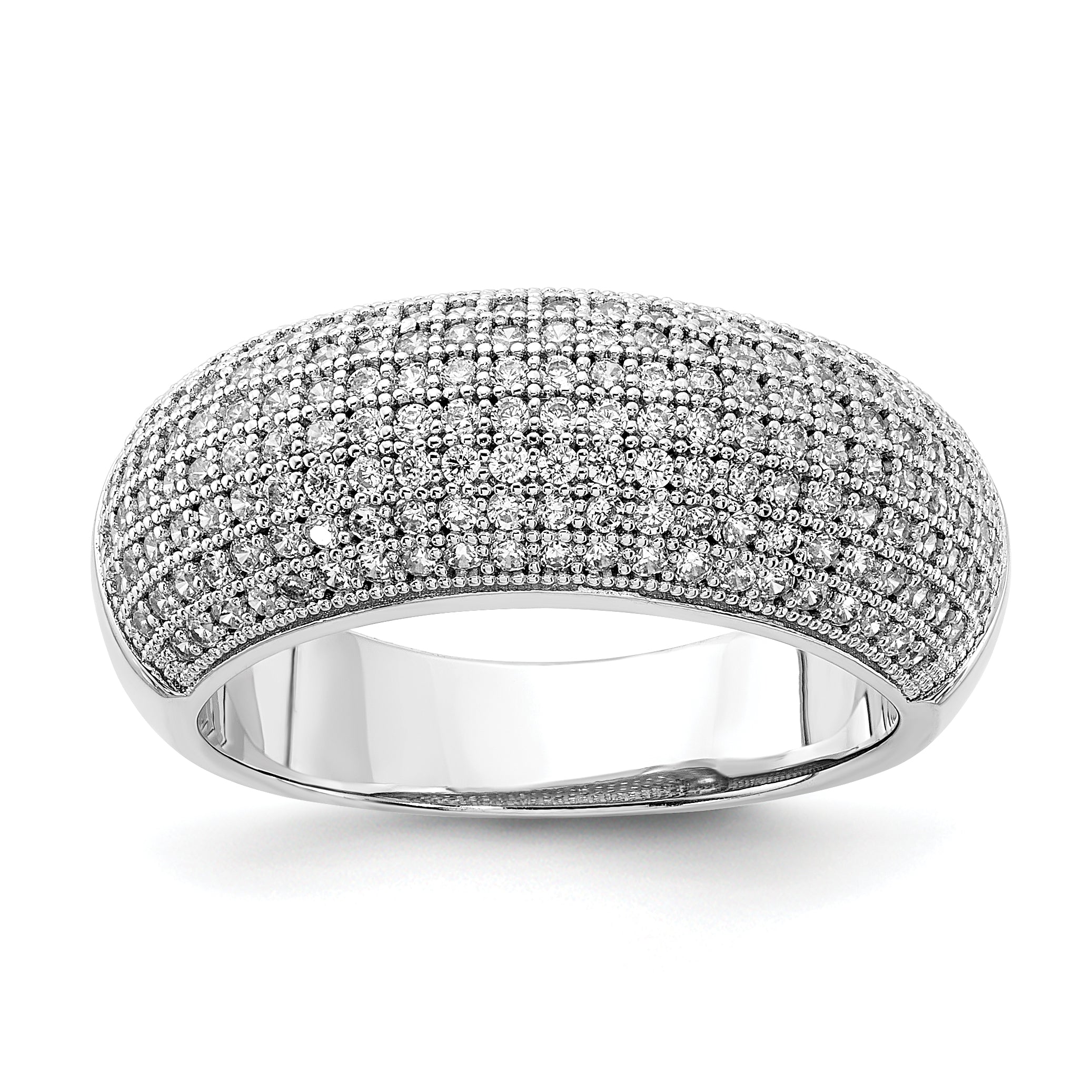 Sterling Silver & CZ Brilliant Embers Polished Ring Main image