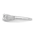 Brilliant Embers Sterling Silver Rhodium-plated 53 Stone Micro PavÃƒÂ¢Ã‚â‚¬Ã‚Å¡ CZ Ring