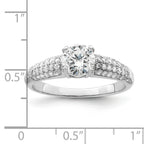 Brilliant Embers Sterling Silver Rhodium-plated 53 Stone Micro PavÃƒÂ¢Ã‚â‚¬Ã‚Å¡ CZ Ring