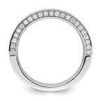 Brilliant Embers Sterling Silver Rhodium-plated 142 Stone Micro PavÃƒÂ¢Ã‚â‚¬Ã‚Å¡ CZ Ring
