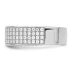 Brilliant Embers Sterling Silver Rhodium-plated 142 Stone Micro PavÃƒÂ¢Ã‚â‚¬Ã‚Å¡ CZ Ring