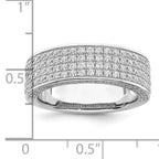 Brilliant Embers Sterling Silver Rhodium-plated 142 Stone Micro PavÃƒÂ¢Ã‚â‚¬Ã‚Å¡ CZ Ring