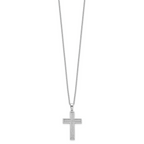 Brilliant Embers Sterling Silver Rhodium-plated 68 Stone 18 inch Micro PavÃƒÆ’Ã†â€™Ãƒâ€šÃ‚Â¢ÃƒÆ’Ã‚Â¢Ãƒâ€šÃ¢â‚¬Å¡Ãƒâ€šÃ‚Â¬ÃƒÆ’Ã¢â‚¬Â¦Ãƒâ€šÃ‚Â¡ CZ Polished Cross Necklace with 2 Inch Extender