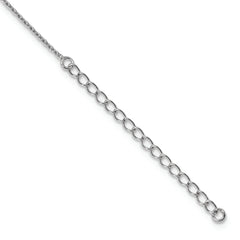 Brilliant Embers Sterling Silver Rhodium-plated 38 Stone 18 inch Micro Pav‚ CZ Heart Necklace with 2 Inch Extender