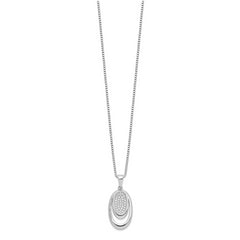 Brilliant Embers Sterling Silver Rhodium-plated 38 Stone 18 inch Micro Pav‚ CZ Necklace with 2 Inch Extender