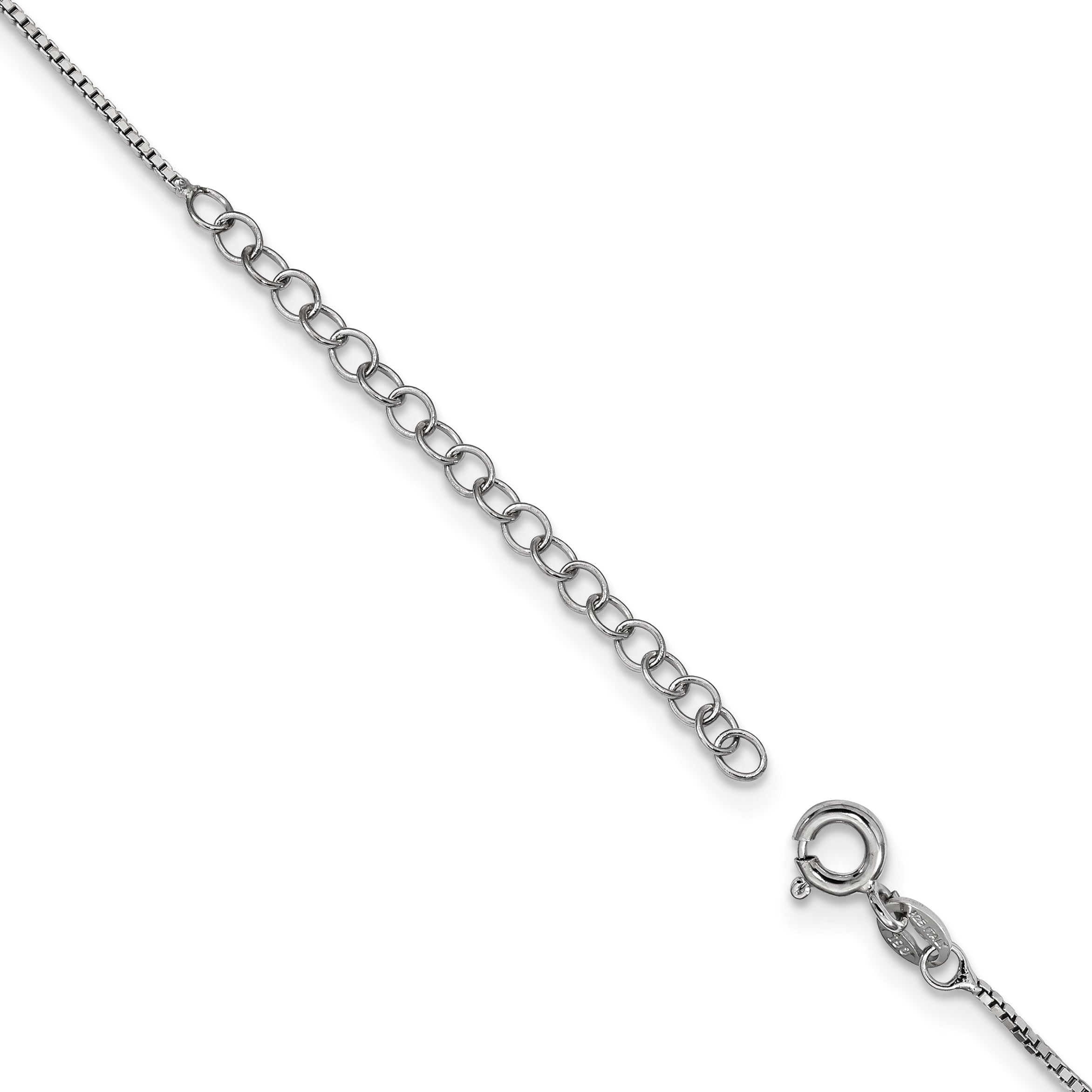 Sterling Silver Teardrop Necklace with Purple & Clear CZ Elegance Secondary image