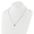 Brilliant Embers Sterling Silver Rhodium-plated 28 Stone 18 inch Halo Micro PavÃƒÆ’Ã†â€™Ãƒâ€šÃ‚Â¢ÃƒÆ’Ã‚Â¢Ãƒâ€šÃ¢â‚¬Å¡Ãƒâ€šÃ‚Â¬ÃƒÆ’Ã¢â‚¬Â¦Ãƒâ€šÃ‚Â¡ CZ Teardrop Necklace with 2 Inch Extender