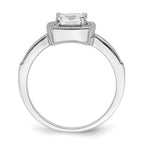 Brilliant Embers Sterling Silver Rhodium-plated 37 Stone Halo Micro PavÃƒÂ¢Ã‚â‚¬Ã‚Å¡ CZ Ring