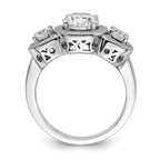 Brilliant Embers Sterling Silver Rhodium-plated 50 Stone Micro PavÃƒÂ¢Ã‚â‚¬Ã‚Å¡ CZ Ring