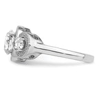Brilliant Embers Sterling Silver Rhodium-plated 50 Stone Micro PavÃƒÂ¢Ã‚â‚¬Ã‚Å¡ CZ Ring