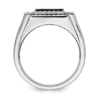 Brilliant Embers Sterling Silver Rhodium-plated 109 Stone Micro PavÃƒÂ¢Ã‚â‚¬Ã‚Å¡ CZ Men's Ring