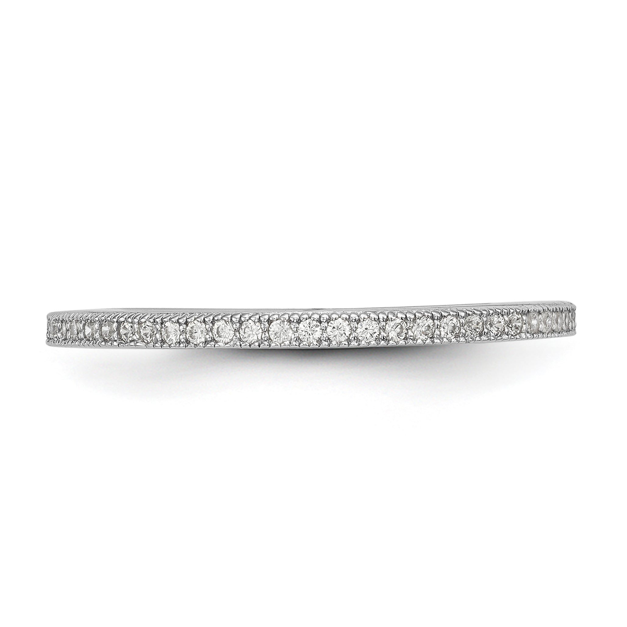 Brilliant Embers Sterling Silver Rhodium-plated 60 Stone Micro PavÃƒÂ¢Ã‚â‚¬Ã‚Å¡ CZ Ring