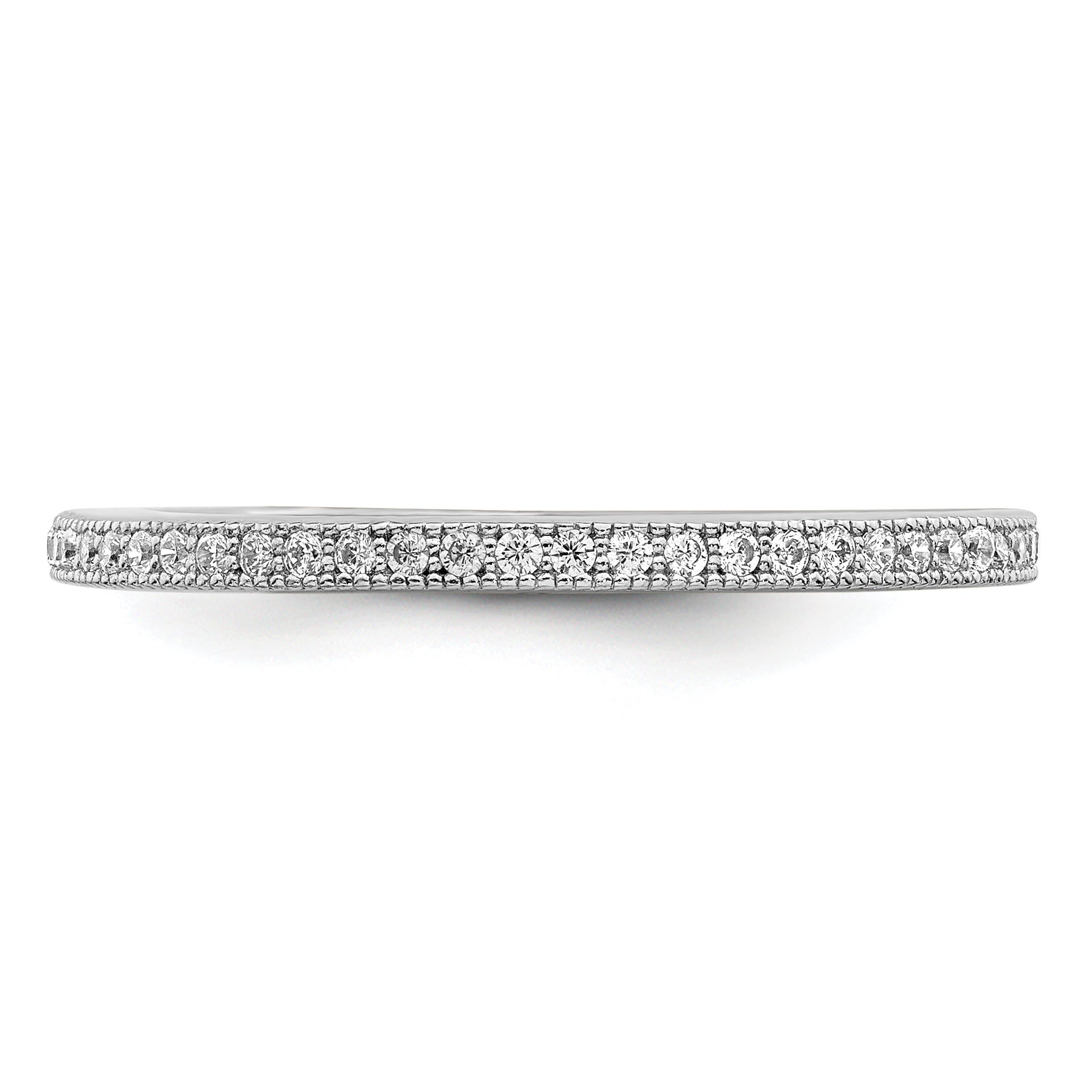 Brilliant Embers Sterling Silver Rhodium-plated 60 Stone Micro PavÃƒÂ¢Ã‚â‚¬Ã‚Å¡ CZ Ring