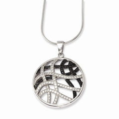 Sterling Silver Necklace with CZ Brilliant Embers Pendant - 18