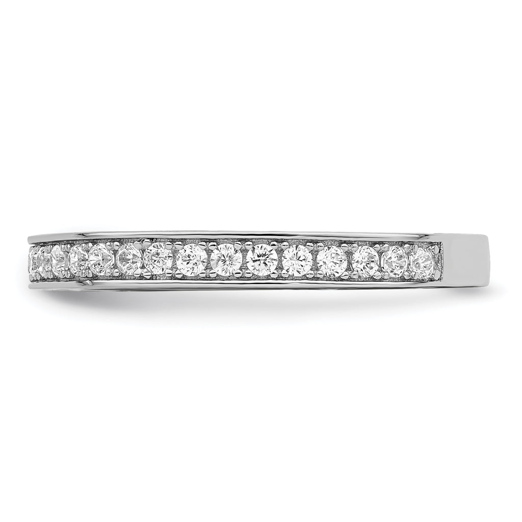 Brilliant Embers Sterling Silver Rhodium-plated 59 Stone Micro PavÃƒÂ¢Ã‚â‚¬Ã‚Å¡ CZ Ring