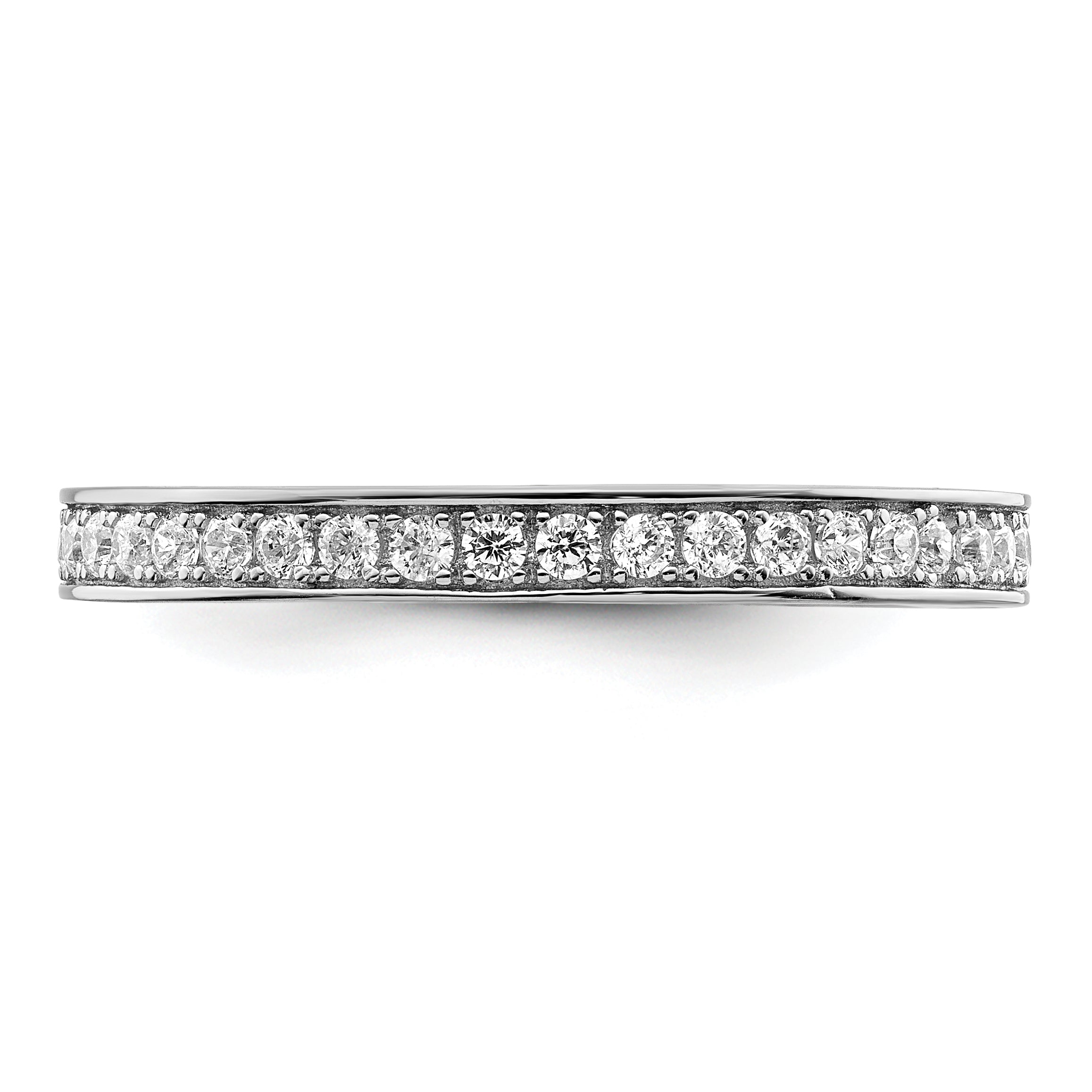 Brilliant Embers Sterling Silver Rhodium-plated 59 Stone Micro PavÃƒÂ¢Ã‚â‚¬Ã‚Å¡ CZ Ring
