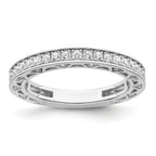 Brilliant Embers Sterling Silver Rhodium-plated 59 Stone Micro Pav‚ CZ Ring