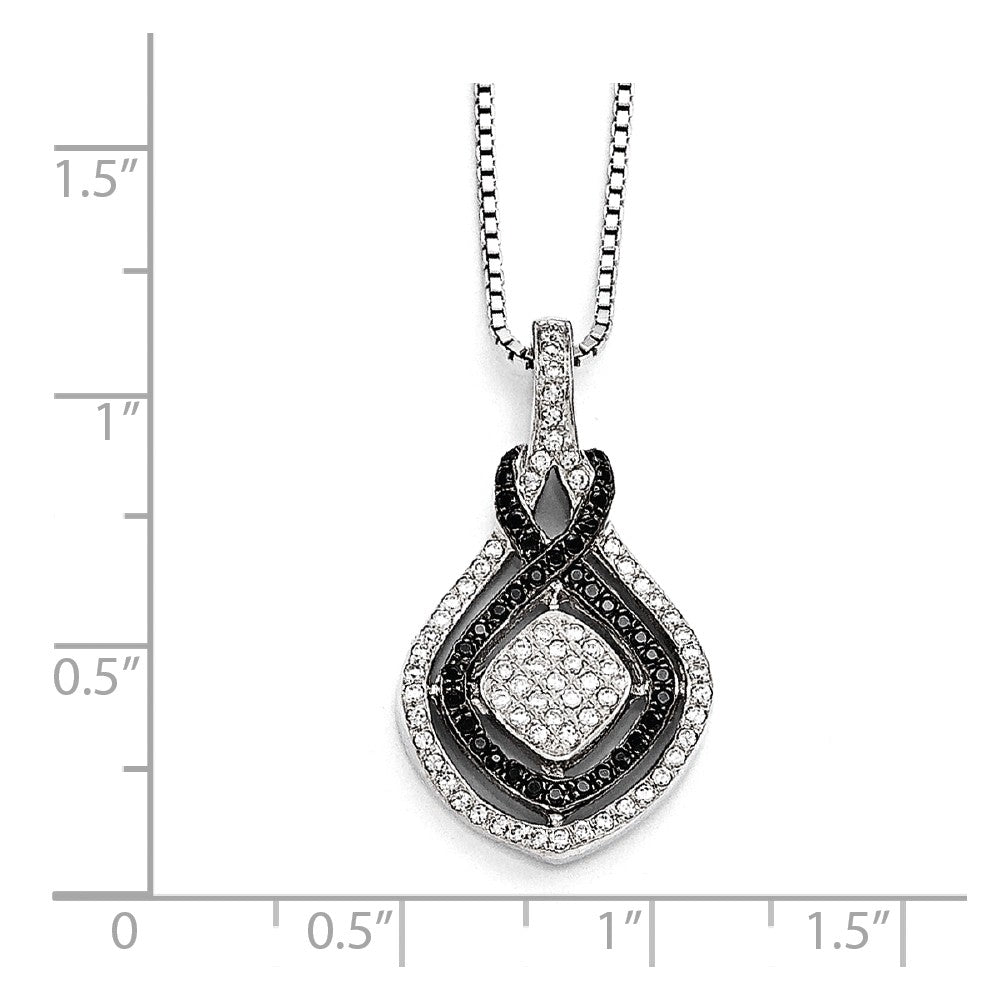 Sterling Silver & CZ Brilliant Embers Necklace