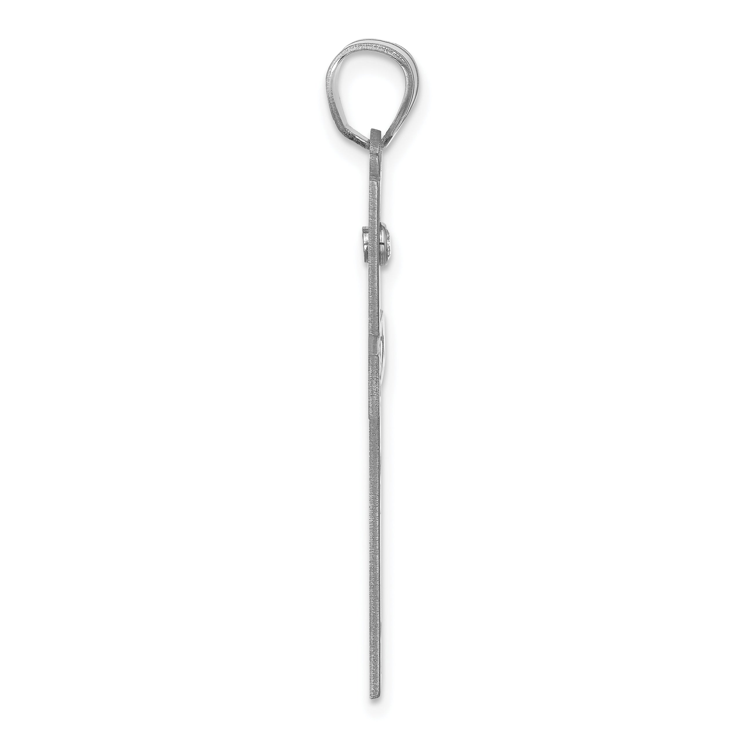 Sterling Silver Rh-plt Crystal Family Cross Pendant Secondary image