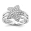 Sterling Silver & CZ Star Ring