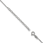 Sophia Jewelers: Elegant Rhodium-Plated Sterling Silver Necklace with Black & Clear CZ Teardrop
