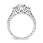 Brilliant Embers Sterling Silver Rhodium-plated 45 Stone Micro PavÃƒÂ¢Ã‚â‚¬Ã‚Å¡ CZ Ring