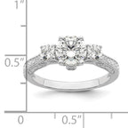 Brilliant Embers Sterling Silver Rhodium-plated 45 Stone Micro PavÃƒÂ¢Ã‚â‚¬Ã‚Å¡ CZ Ring