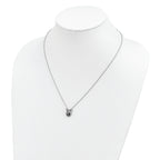 Brilliant Embers Sterling Silver Rhodium-plated 22 Stone 18 inch Micro PavÃƒÆ’Ã†â€™Ãƒâ€šÃ‚Â¢ÃƒÆ’Ã‚Â¢Ãƒâ€šÃ¢â‚¬Å¡Ãƒâ€šÃ‚Â¬ÃƒÆ’Ã¢â‚¬Â¦Ãƒâ€šÃ‚Â¡ CZ Owl Necklace with 2 Inch Extender