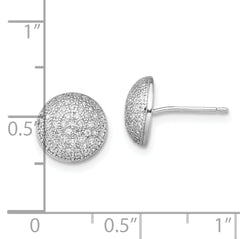 Sophia Jewelers Sterling Silver CZ Cluster Earrings with Rhodium Polish