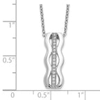 Brilliant Embers Sterling Silver Rhodium-plated 17 Stone 18 inch Micro PavÃƒÆ’Ã†â€™Ãƒâ€šÃ‚Â¢ÃƒÆ’Ã‚Â¢Ãƒâ€šÃ¢â‚¬Å¡Ãƒâ€šÃ‚Â¬ÃƒÆ’Ã¢â‚¬Â¦Ãƒâ€šÃ‚Â¡ CZ Necklace with 2 Inch Extender