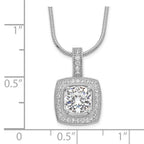 Brilliant Embers Sterling Silver Rhodium-plated 35 Stone 18 inch Micro PavÃƒÆ’Ã†â€™Ãƒâ€šÃ‚Â¢ÃƒÆ’Ã‚Â¢Ãƒâ€šÃ¢â‚¬Å¡Ãƒâ€šÃ‚Â¬ÃƒÆ’Ã¢â‚¬Â¦Ãƒâ€šÃ‚Â¡ CZ Necklace with 2 Inch Extender