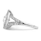 Brilliant Embers Sterling Silver Rhodium-plated 51 Stone Fancy Micro PavÃƒÂ¢Ã‚â‚¬Ã‚Å¡ CZ Ring