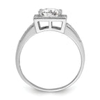 Brilliant Embers Sterling Silver Rhodium-plated 61 Stone Micro PavÃƒÂ¢Ã‚â‚¬Ã‚Å¡ CZ Ring