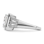 Brilliant Embers Sterling Silver Rhodium-plated 61 Stone Micro PavÃƒÂ¢Ã‚â‚¬Ã‚Å¡ CZ Ring
