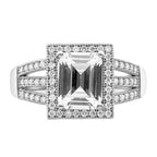 Brilliant Embers Sterling Silver Rhodium-plated 61 Stone Micro PavÃƒÂ¢Ã‚â‚¬Ã‚Å¡ CZ Ring
