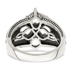 Sterling Silver Antiqued With14k 4-stone Mother's Ring
