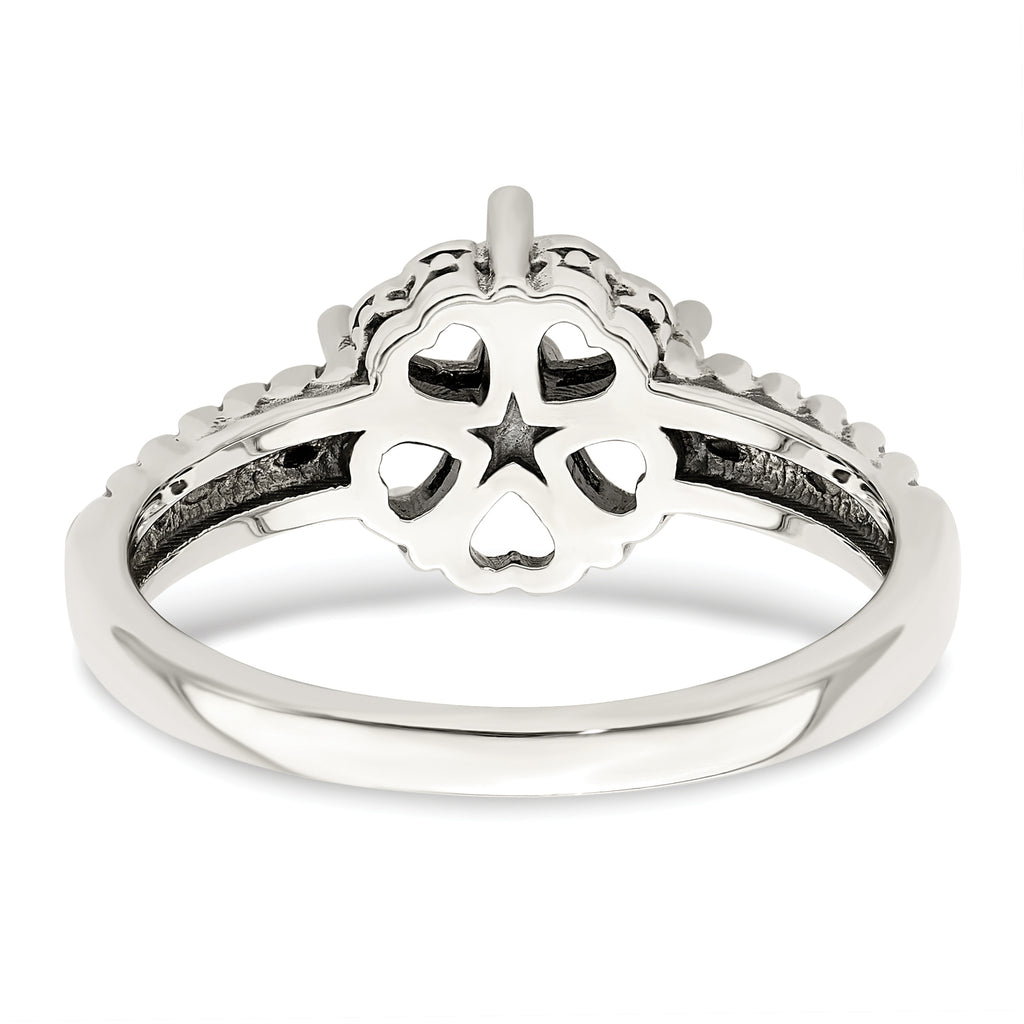 Sterling Silver Antiqued With14k 5-stone Mother's Ring