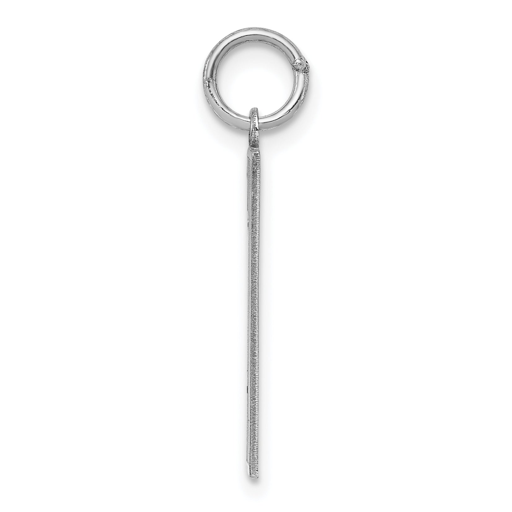 Sterling Silver/Rhodium-plated Polished Number 1 Charm Secondary image