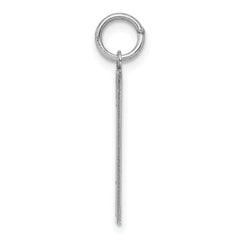Sterling Silver/Rhodium-plated Polished Number 1 Charm