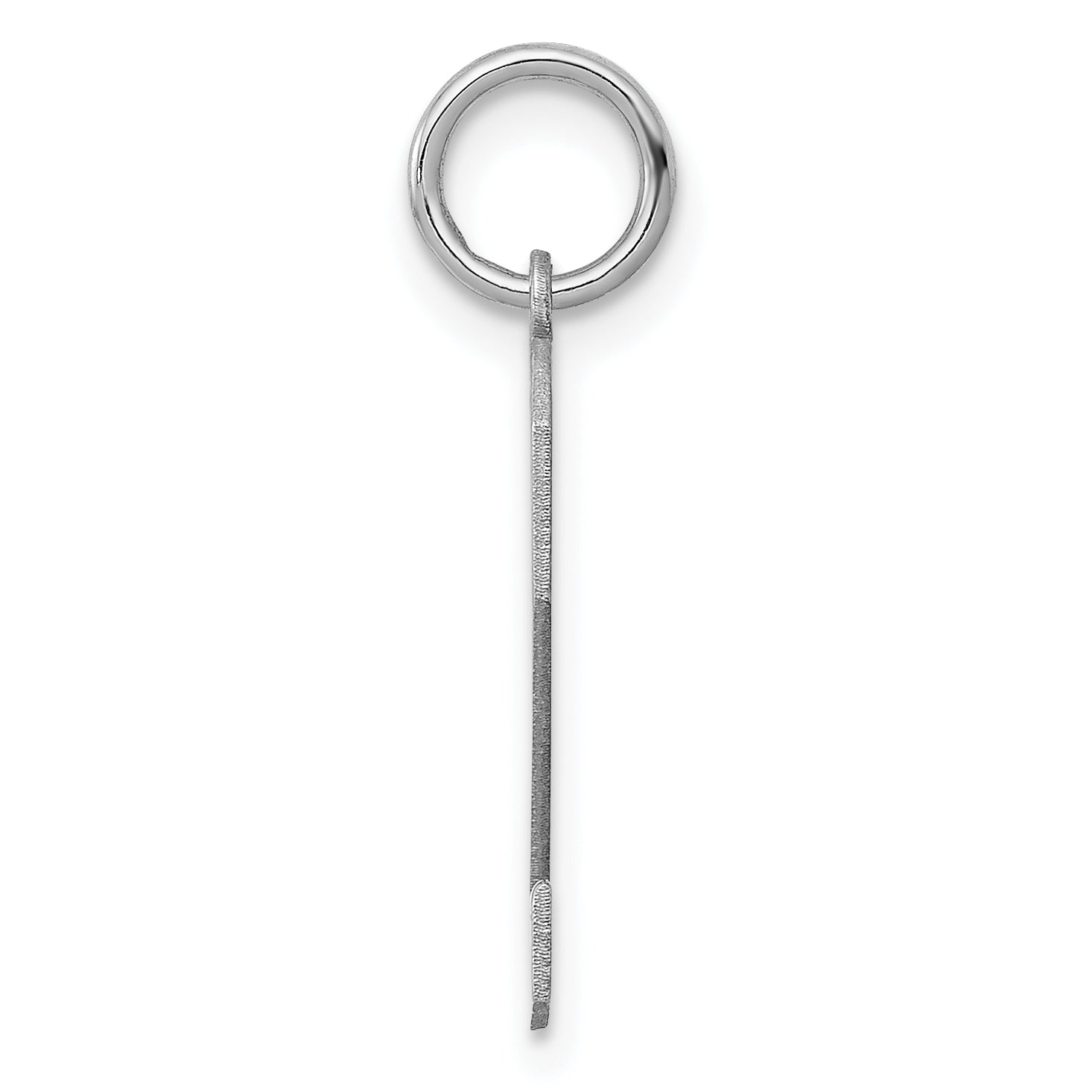 Sterling Silver/Rhodium-plated Polished Number 2 Charm