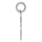 Sterling Silver/Rhodium-plated Polished Number 3 Charm