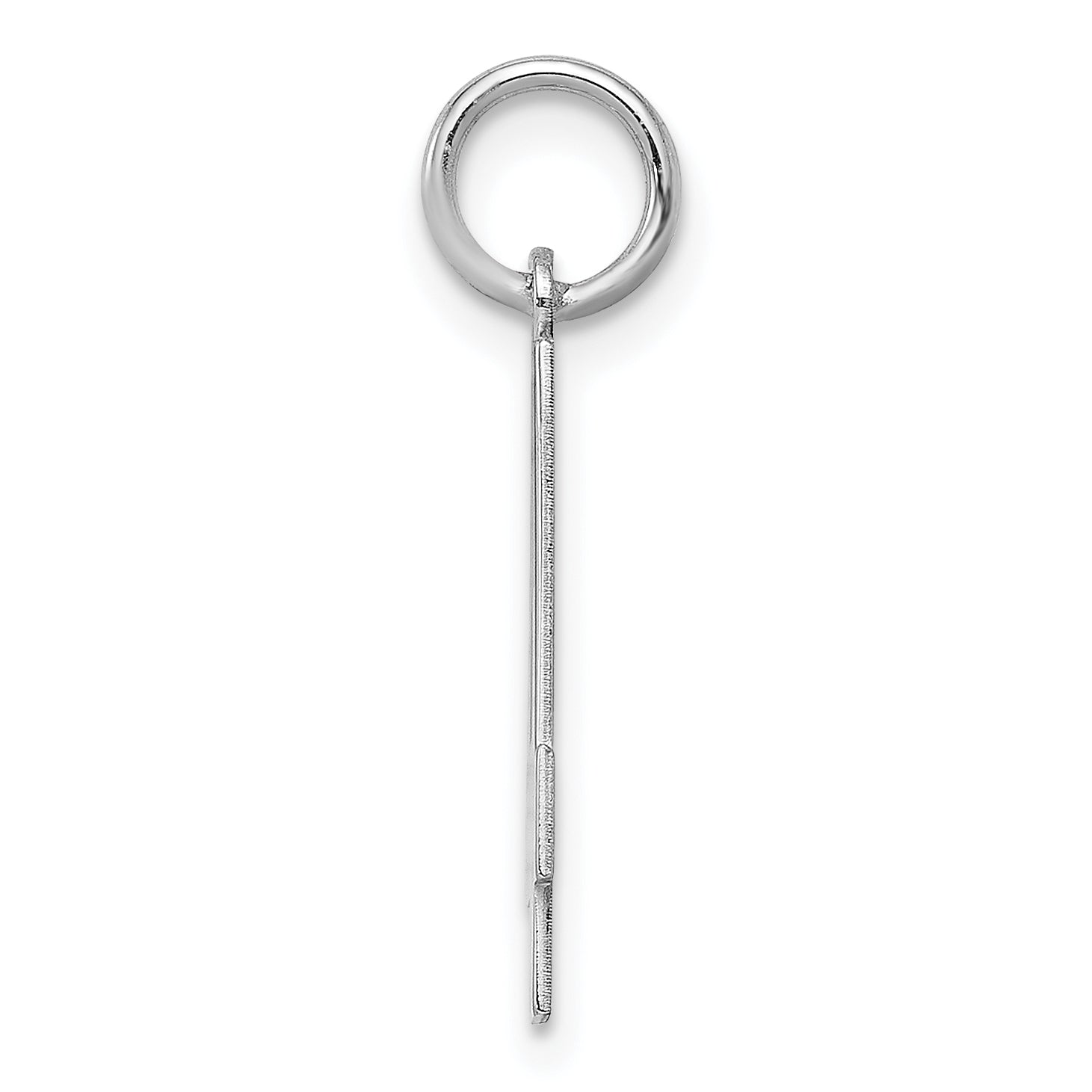 Sterling Silver/Rhodium-plated Polished Number 4 Charm Secondary image
