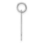 Sterling Silver/Rhodium-plated Polished Number 4 Charm