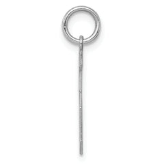 Sterling Silver/Rhodium-plated Polished Number 5 Charm