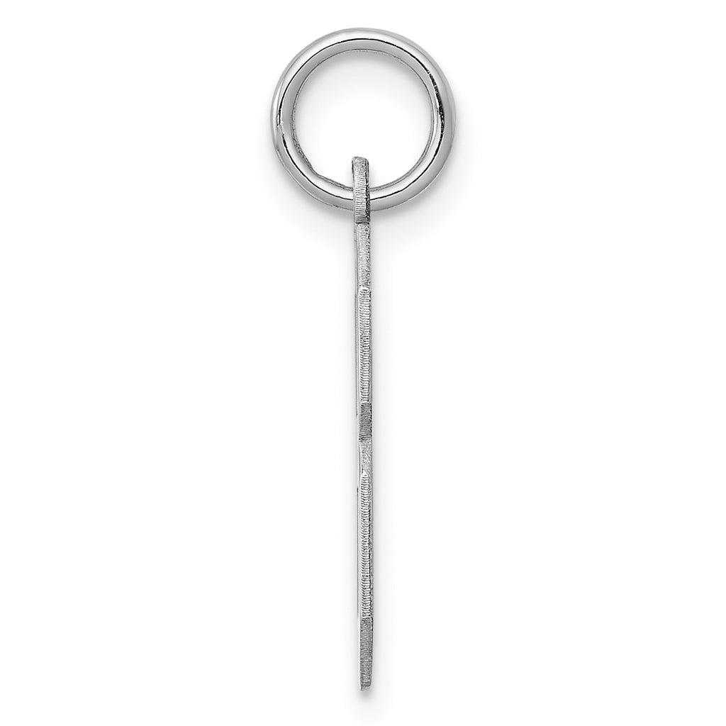 Sterling Silver/Rhodium-plated Polished Number 8 Charm