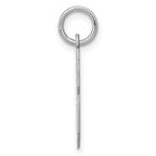 Sterling Silver/Rhodium-plated Polished Number 8 Charm
