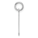 Sterling Silver/Rhodium-plated Polished Number 9 Charm
